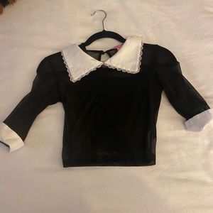 sugar thrillz charming ways mesh blouse